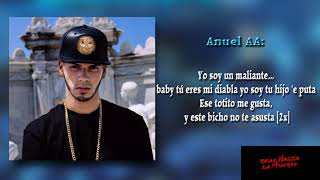 maliante hp  Anuel aa karaoke lyriks [upl. by Kantor]