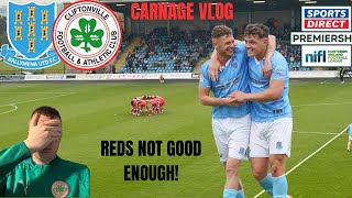 REDS DEFEATED BY SKY BLUES BALLYMENA VS CLIFTONVILLE MATCHDAY VLOG 8 [upl. by Gowon]