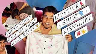 KISS SHIRT PHOTO SHOOT 💋😅🤟 simplerohit Fambros chikodi simplerohit [upl. by Drugi]