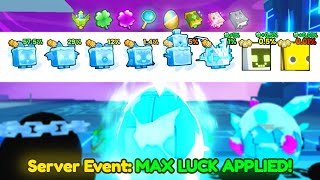 MAX LUCK🍀🥳 I HATCHED BEST EGG FOR 100 HOURS amp GOT ∞ HUGE PETS RB SHINY HUGE in Pet Simulator 99 [upl. by Yeldud]