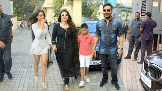 Ajay Devgan amp Kajol With Family Daughter Nysa Devgn amp Son Yug D Tanhaji GRAND Premiere [upl. by Malchus]