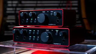 Focusrite Scarlett Gen 4 USBC Audio Interfaces Solo 2i2 4i4  Overview and Demo [upl. by Ydnirb889]