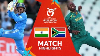 India v South Africa  Semifinal Match Highlights  U19 CWC 2024 [upl. by Anni]