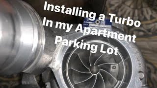 DIY Install N55 Turbo Upgrade Without Removing Subframe E90 E82 E92 335i 135i Pure Stage 2 PWG N54 [upl. by Rehpotsyrk]