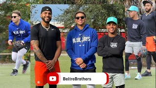 BELTRE BROTHERS FULL PRACTICE BeltreBrothersMLB Player J Camargo amp Coach Andres Blanco [upl. by Hseham]