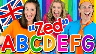 Alphabet Song  ABC Song UK ZED Version Learn the Alphabet British English ABC Songs [upl. by Eirehc]