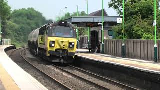 Trains at Tamworth 120623 including 55009 47712 WMR 730s and more [upl. by Aleunam]