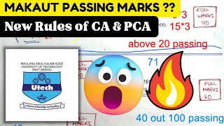 MAKAUT Semester PASSING Marks🔴CA amp PCA New Rules✅ makaut passingmarks [upl. by Melquist]