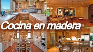 Cocina en 🍝 madera modelos  Ideas para cocinas modernas [upl. by Assil]