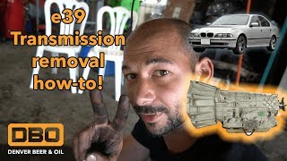 e39 540i How To Pull The Transmission M5 [upl. by Acinok]