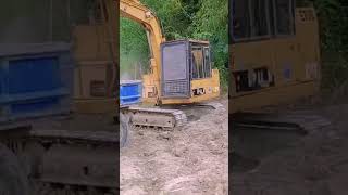 Mini excavator loading tractoryoutubeshortsvideo [upl. by Ennovahs392]