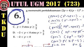 pembahasan UTUL UM UGM TKDU 2017 kode 723 matematika dasar no6 pertidaksamaan orde 3 [upl. by Vallonia956]