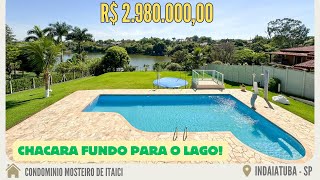 Chácara a venda no condomínio Mosteiro de Itaici IndaiatubaSP  Fundo para o Lago 🇧🇷 [upl. by Allerym708]