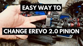 EASY Way To Change NEW Traxxas ERevo 20 Pinion [upl. by Mika431]