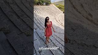 ANCIENT THEATER EPIDAURUS AMPHITHEATER Visit Peloponnese culture history peloponnese theatre yt [upl. by Novia425]