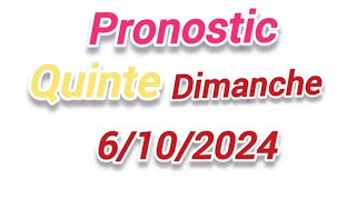 Pronostic quinté plat 2400m demain dimanche 6102024pronosticquinte [upl. by Dannon]