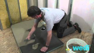 wedi Riolito Shower Base installation [upl. by Ahsier]