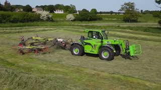 4k Hay Harvest 2023  The NEW Merlo Multifarmer telehandler supplied by Marst Agri Ltd in Suffolk [upl. by Akinas220]