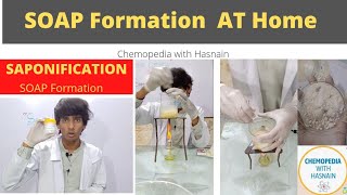 How To make soap soap formation and preparation Saponification by chemopedia with Hasnain [upl. by Hoxie504]