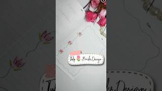 Border Design using Brush Pen🌷 ThatCreativeGirl youtubeshorts shorts viral [upl. by Lowell110]