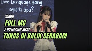 FULL MC Tunas Dibalik Seragam Seifuku No Me JKT48 THEATER  7 November 2024 [upl. by Suzi9]