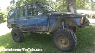 JEEP XJ EXOCAGELONG ARM LIFT LOCKERS amp 35s quotWalk aroundquot [upl. by Vere]