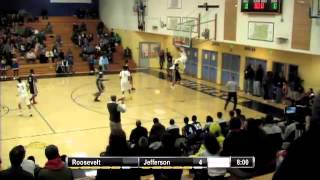 Jefferson 1 Silas Melson twohanded slam vs Roosevelt [upl. by Astred]