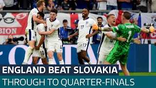 England reach Euro 2024 quarterfinals after comeback win against Slovakia  ITV News [upl. by Sualocin]