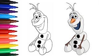 How to draw Olaf from Frozen frozen olaf disney disneyjunior waltdisneyworld art viral [upl. by Mason]