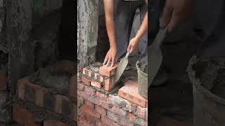 Brick wall construction process goodtools short [upl. by Jaqitsch]