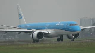 KLM E190E2 Landing Schiphol [upl. by Ahselat]