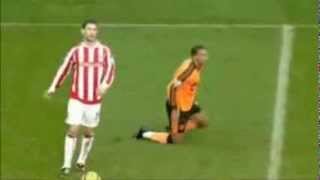 Maynor Figueroa  Wigan vs Stoke  Goal From Own Half [upl. by Aay]