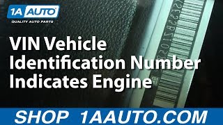 The 8th Eighth Digit in the VIN Vehicle Identification Number Indicates Engine [upl. by Tova]