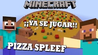 MINIJUEGOS MINECRAFT  PIZZA SPLEEF  YA SE JUGAR BIEN [upl. by Lehcim948]