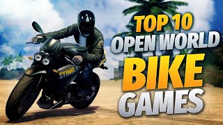 Top 10 Open World Games For Riding Bikes  Open World Bike Games 2022 [upl. by Siram]