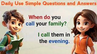 English Speaking Practice for Beginners  Learn English  Simple Questions And Answers [upl. by Aelyak]