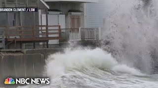 Posttropical cyclone Lee brings strong winds and rainfall to New England [upl. by Myrvyn620]