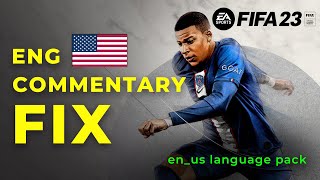 Fifa 23 English Commentary Fix Solved [upl. by Forsta]