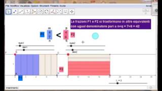 Confronto di frazioni per sovrapposizione in Geogebra [upl. by Lulita]