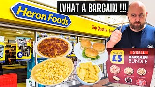 WHAT A BARGAIN  Heron Foods £5 X SELL BARGAIN BUNDLE  This would feed 6 for UNDER £1 PER PERSON [upl. by Ahsined]