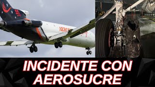 INSIDENTE DE AEROSUCRE EN EL AEROPUERTO INTERNACIONAL EL DORADO DE COLOMBIA  colombia aviation [upl. by Coryden]