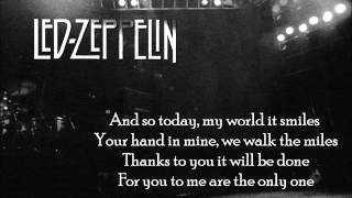 Led ZeppelinThank youLyrics on screen [upl. by Anec]