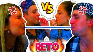 Hacemos 🔥EL RETO DE LAS PAJITAS PICANTES🔥 y mi hermana casi pierde un ojo 😱 [upl. by Nylkoorb455]