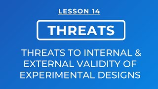 LESSON 14  THREATS TO INTERNAL AND EXTERNAL VALIDITY OF EXPERIMENTAL DESIGNS [upl. by Ujawernalo144]