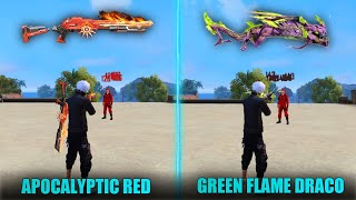 APOCALYPTIC RED M1014 VS GREEN FLAME DRACO M1014 DAMAGE ABILITY TEST  BEST M1014 SKIN  FREE FIRE [upl. by Skinner]