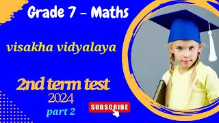 grade 7 maths english medium  second term test revision  education wamh [upl. by Rdnaskela]