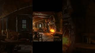 Medieval Fantasy Tavern  Fireplace Sounds and Background Noise [upl. by Lydon]