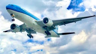 Giant KLM Boeing 777 Fly By [upl. by Millwater]