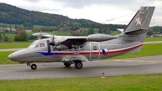 Czech Air Force Let L410 Turbolet StartUp amp TakeOff at Bern [upl. by Simona]