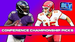 NFL Conference Championship 2024 Picks Straight up and Against The Spread [upl. by Cleavland]